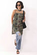 Blue Cotton Printed Short Kurti image number 0