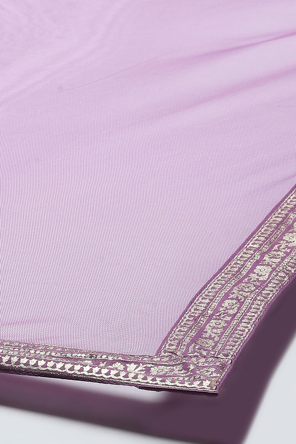 Violet Jersey Anarkali Kurta Churidar Suit Set image number 3