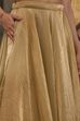 Gold Toned Art Silk Solid Lehenga Set With Jacket image number 2