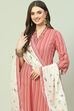 Blue Cotton Straight Kurta Palazzo Suit Set image number 2