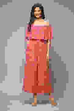 Pink LIVA Printed Jumpsuit image number 1