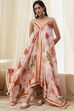 Beige Floral Printed Strappy Relaxed Maxi Dress image number 0
