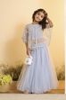 Lavender Nylon Flared Lehenga Set