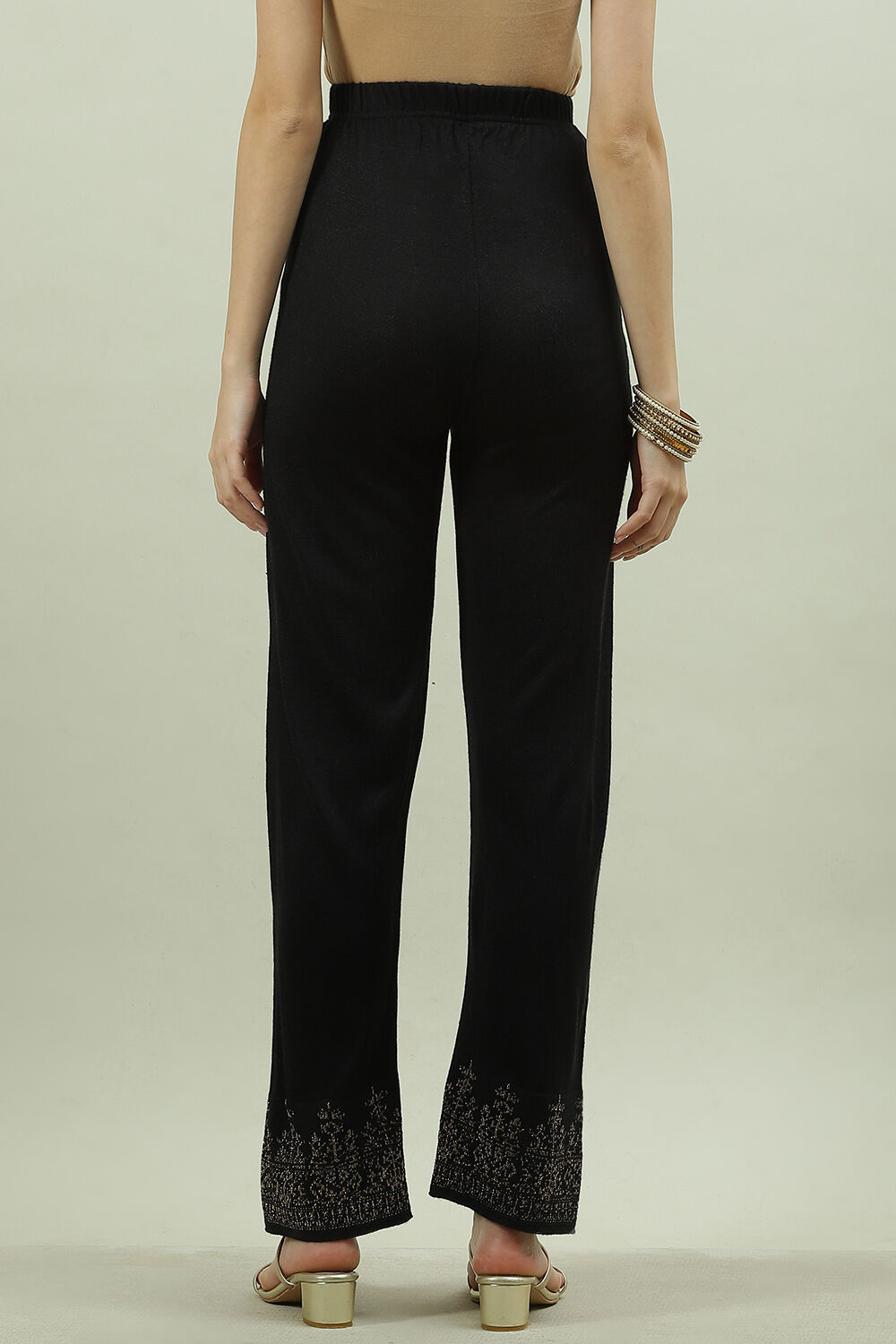 Deep Red Acrylic Pants image number 4