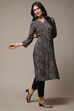 Beige LIVA Straight Printed Kurta image number 0