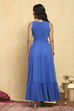 Electric Blue Polyester Dress image number 3