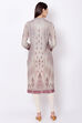 Beige Straight Winter Printed Kurta image number 4