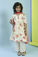 Cream Cotton Gathered Suit Set image number 6
