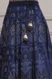 Blue Fitted Printed Lightweight Lehenga Set image number 2