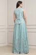 Powder Blue Cotton Printed Lehenga Set image number 4
