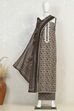 Indigo Cotton Screen Print Unstitched Suit Set image number 4