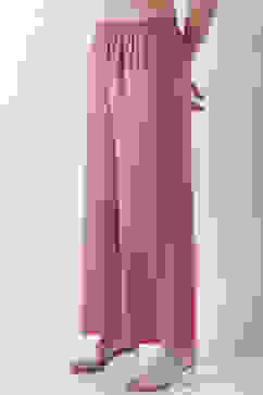 Light Pink Solid Straight Palazzos image number 2