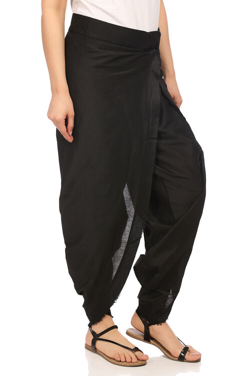 Cream Poly Viscose Petal Pants image number 2