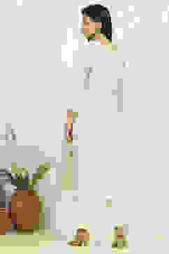 Beige Chanderi Unstitched Suit Set image number 5