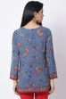 Yellow Art Silk Straight Printed Kurti image number 5