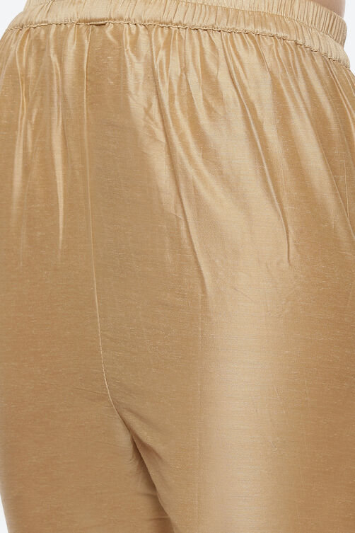 White Silk Chanderi Easy Stitch Suit Set image number 2