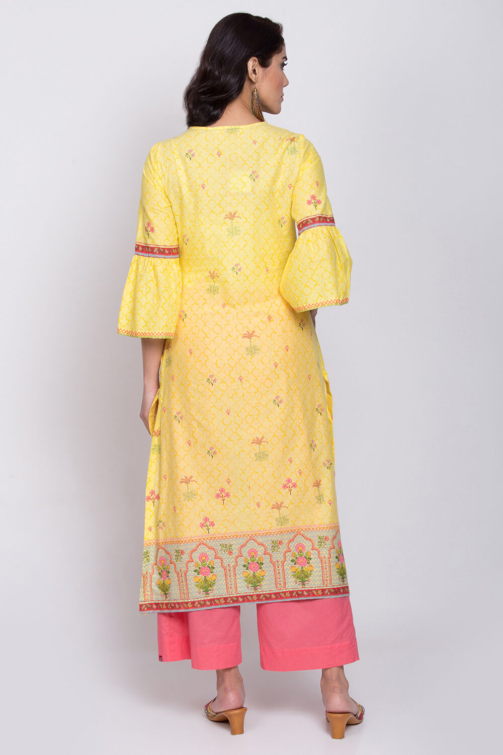 Yellow Straight Kurta image number 4