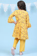 Pink Rayon Kalidar Printed Kurta Set image number 4