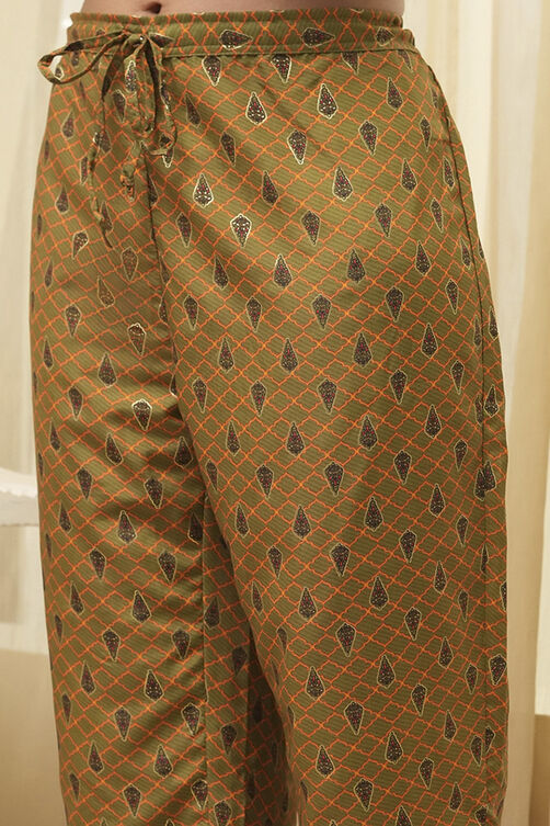 Yellow Art Silk Straight 2 Piece Set image number 2