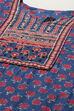 Blue Cotton Unstitched Suit Set image number 2