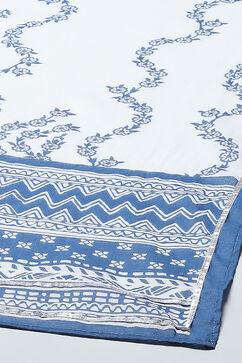 Blue Cotton A-Line Suit Set image number 3