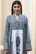 Blue & White Jalabiya Kaftan image number 1