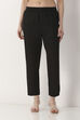 Black Cotton Narrow Pants image number 4