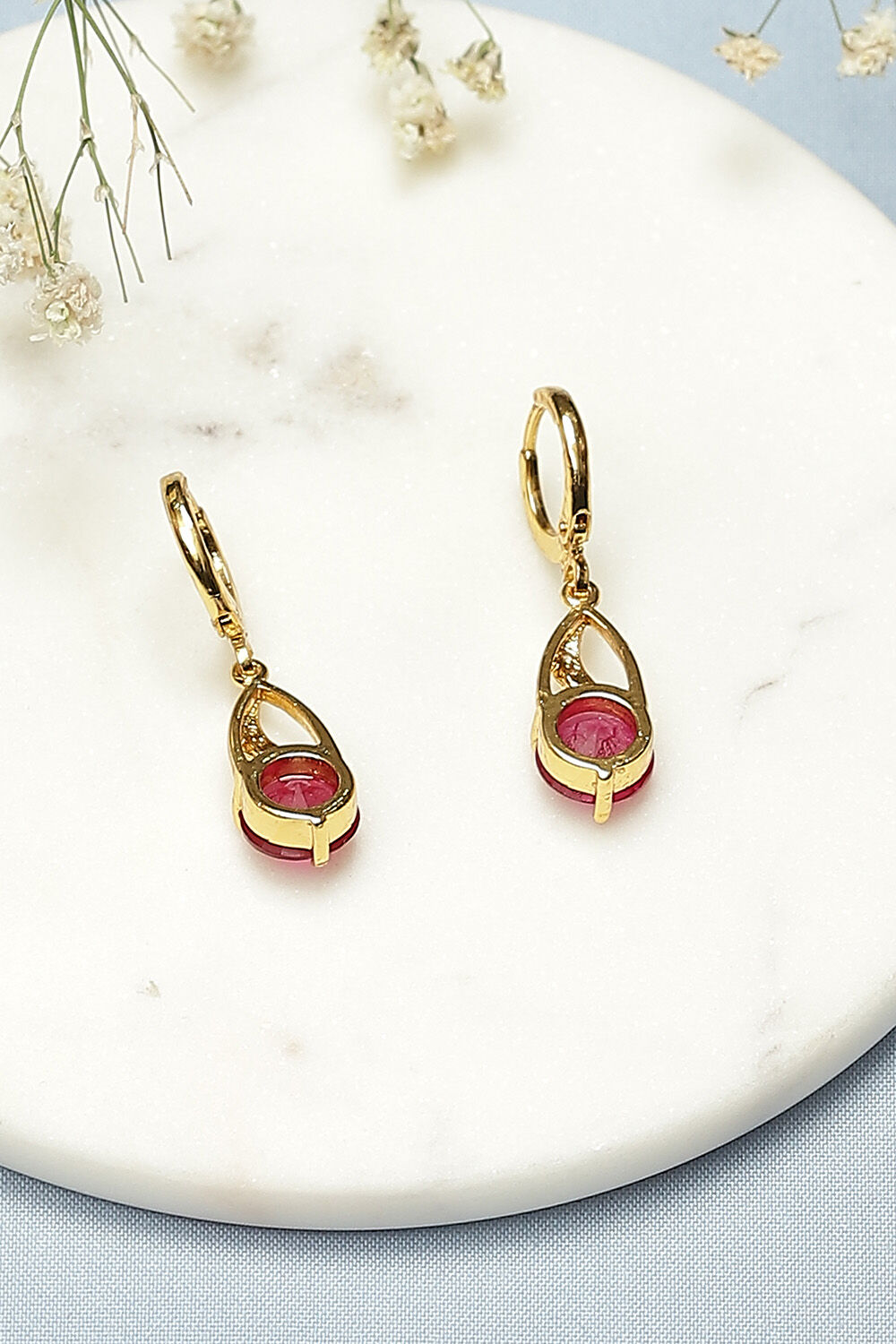 Red Brass Earrings image number 2