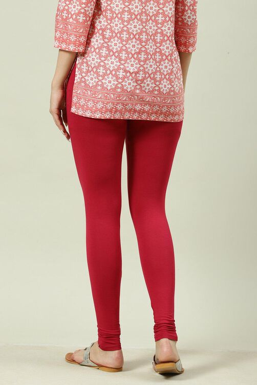 Black Viscose Lycra Solid Leggings image number 4