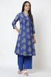 Pink Art Silk Kurta Pants Set image number 3