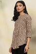 Carbon Cotton Straight Printed Short Kurti image number 2