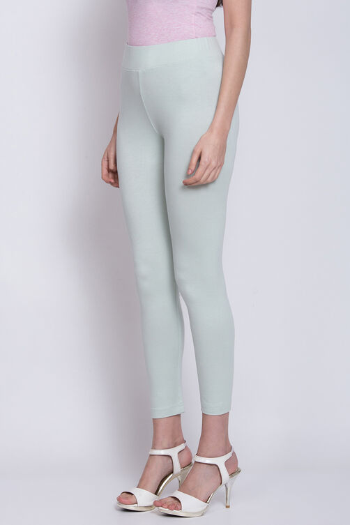 Yellow Viscose & Lycra Leggings image number 1