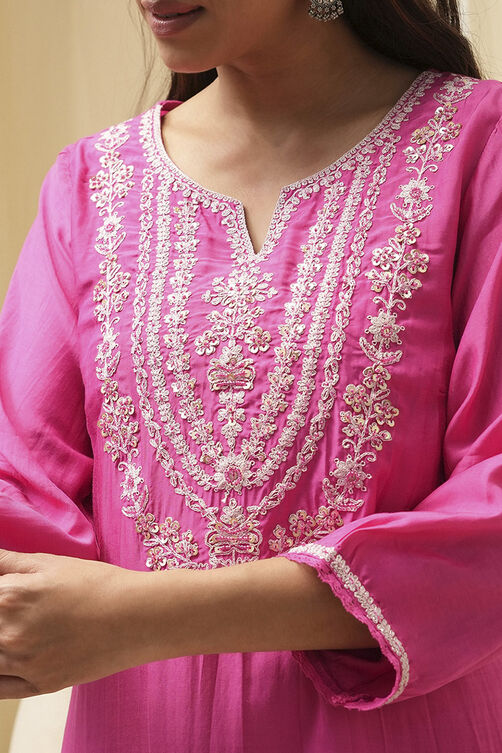 Pink Modal Blend Layered Suit Set image number 1