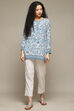 Gold Viscose Printed Narrow Pant image number 0