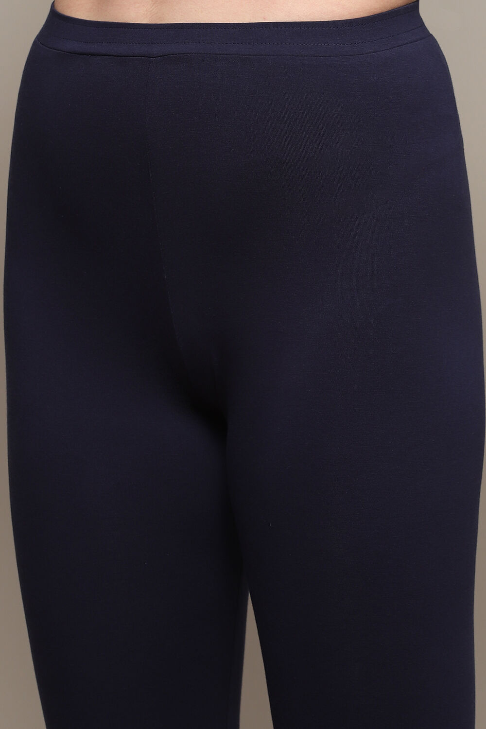 Indigo Cotton Blend Solid Churidar image number 1