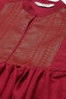 Black Art Silk Flared Yarndyed Kurta image number 1