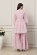 Pink Cotton Gathered Suit Set image number 4