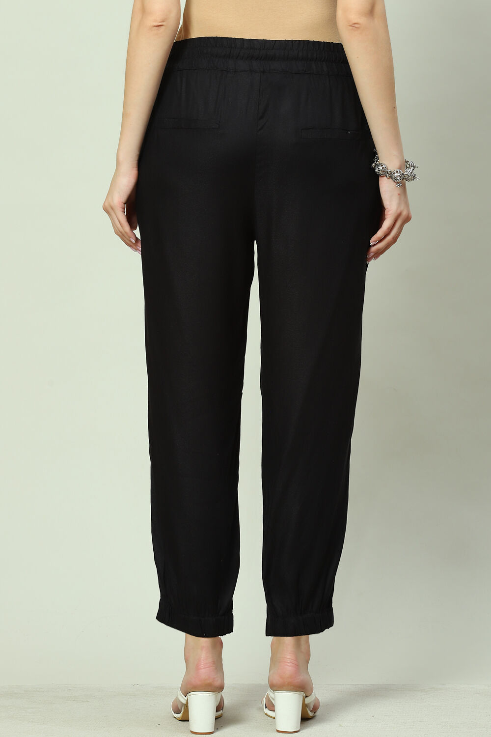 Black Viscose Pants image number 4