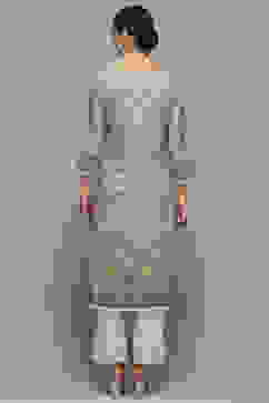 Beige Viscose Straight Kurta image number 3