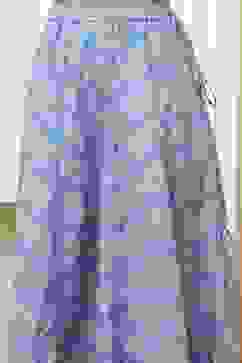 Blue Cotton Floral Strappy Straight Suit Set image number 2