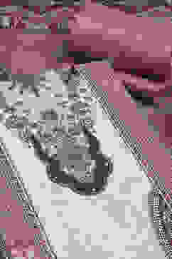 Wine Muslin Unstitched Suit Set image number 4