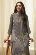 Black Polyester Straight Printed Kurta image number 6