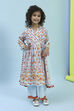 Sky Blue Cotton Front-open Suit Set image number 6