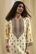 Beige Viscose Printed Straight  Short Kurta image number 1