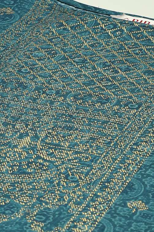 Rust Rayon Straight Printed Kurta image number 1