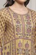 Brown Blended Printed Kurta image number 1