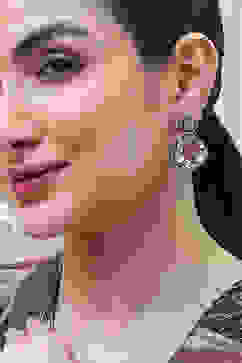 Pink Brass Drop & Danglers image number 1