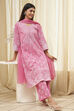 Pink Pure Cotton Printed Straight Suit Set