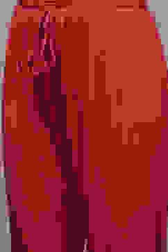 Red Cotton Anarkali Kurta Churidar Suit Set image number 2