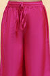 Pink Polyester Yarndyed Gathered Suit Set image number 2